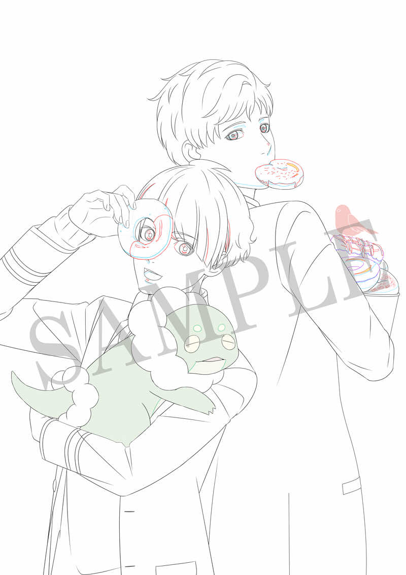 全巻収納BOX:描き下ろしイラスト(ラフ画像)