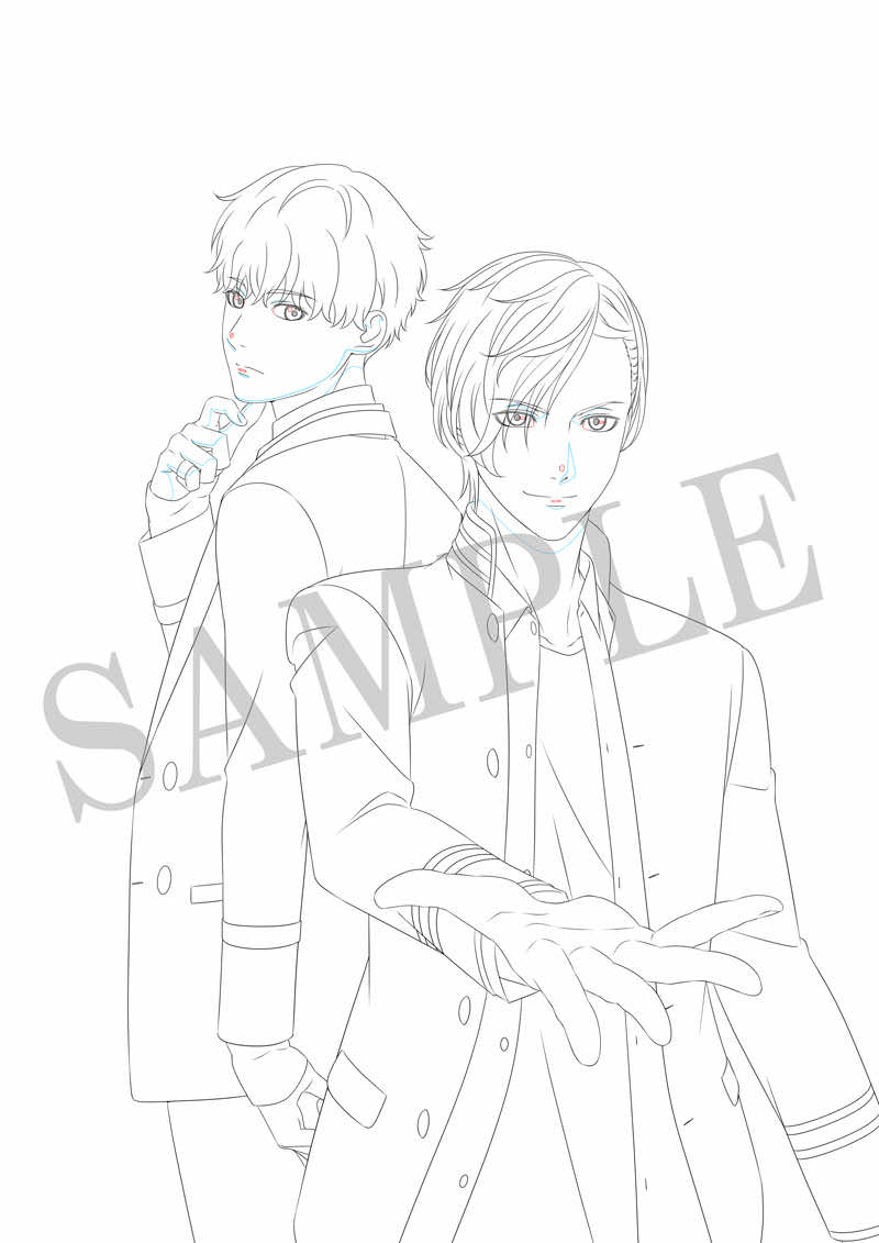 全巻収納BOX&A5キャラファイングラフ:描き下ろしイラスト(ラフ画像)